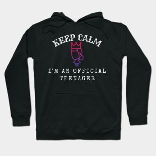 Keep Calm I Am An Official Teenager (Lavender) Hoodie